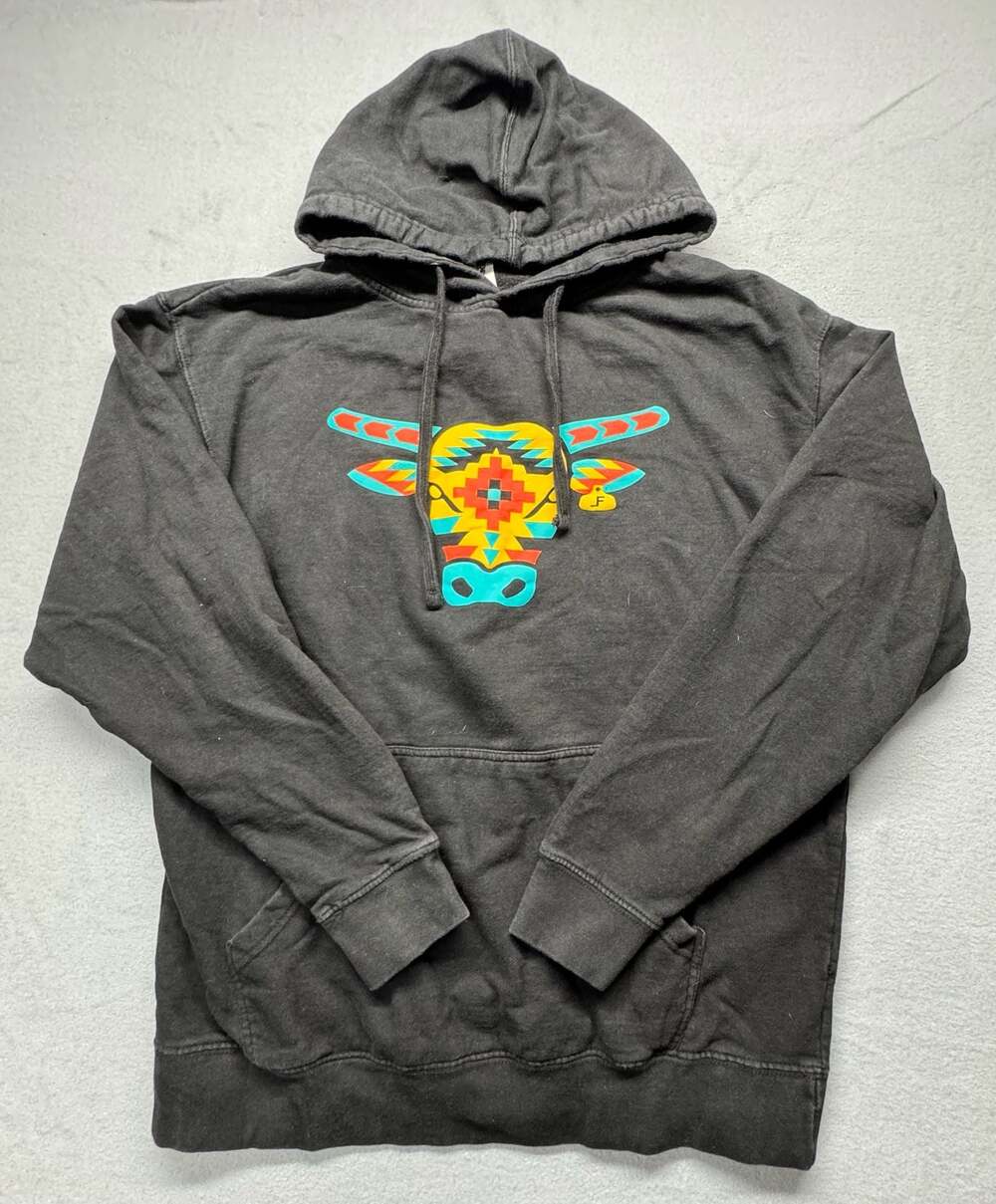 Independent Trading Company Southwestern Bull Head Graphic Pullover Hoodie